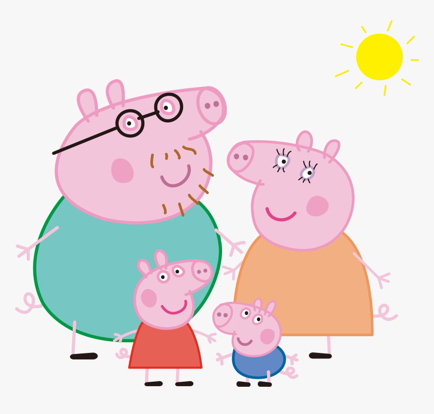 Peppa Pig And Her Family In Front Of Her House At Raymond Niles Blog