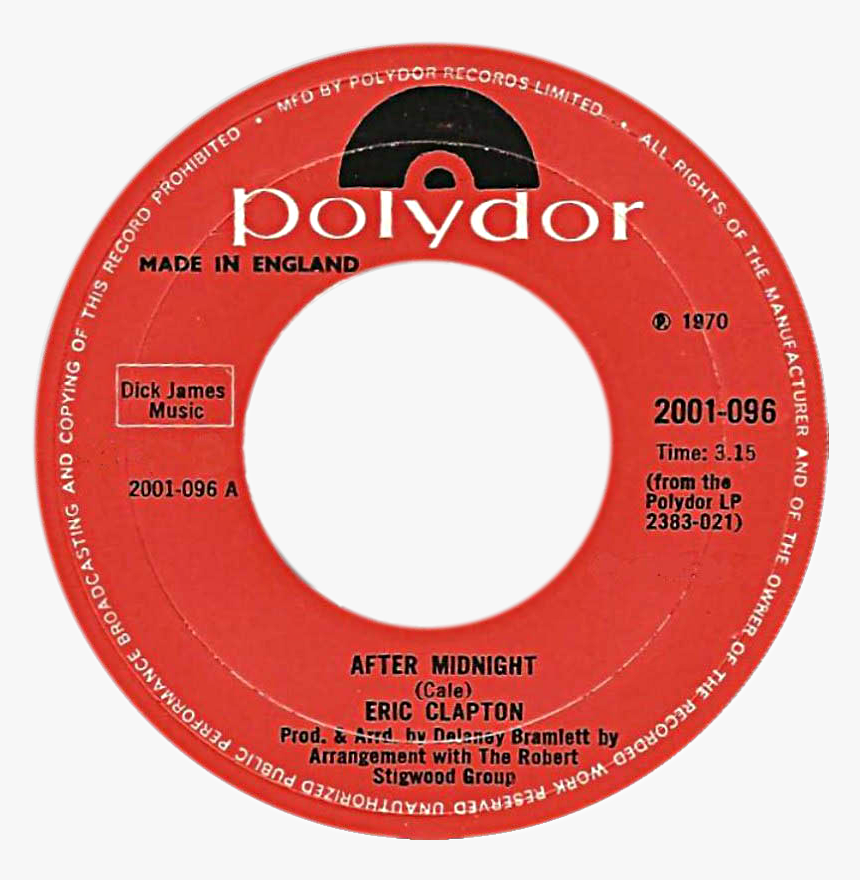 After Midnight By Eric Clapton Uk Vinyl Single - Polydor Records, HD Png Download