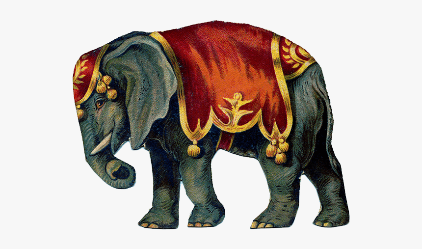 Victorian Vintage Circus Elephant - Vintage Circus Elephant, HD Png Download