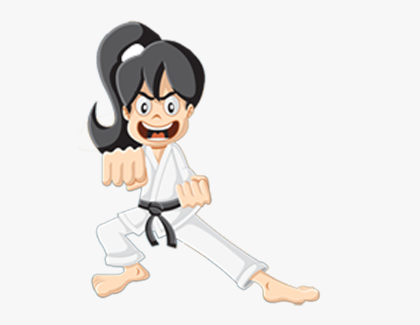 Black Belt Karate Cartoon, HD Png Download