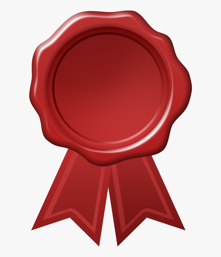 Blank Wax Seal Png - Red Wax Seal Ribbon, Transparent Png , Transparent