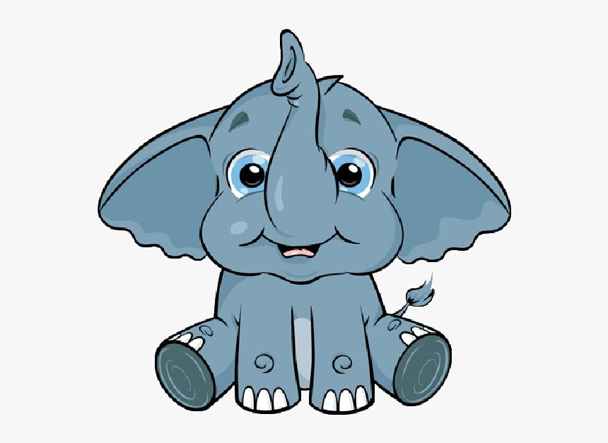 Elephant Images Clip Art - Cartoon Elephant Looking Up, HD Png Download