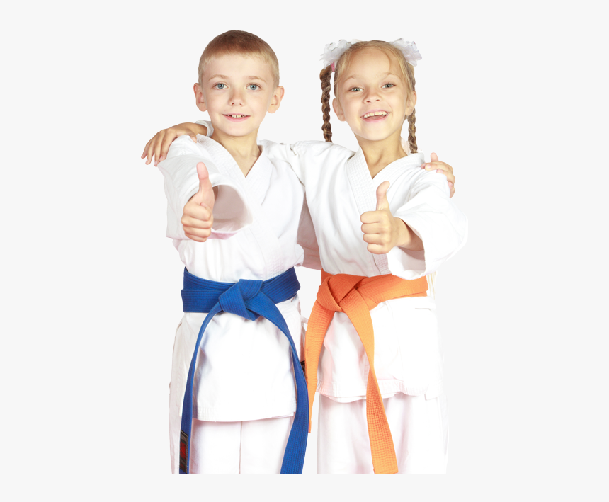 Two Young Karate Students - Two Kids Doing Karate, HD Png Download