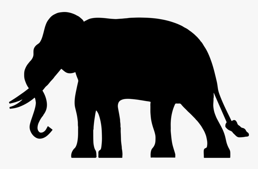 Carnivoran,human Behavior,indian Elephant - Elephant Silhouette Png, Transparent Png