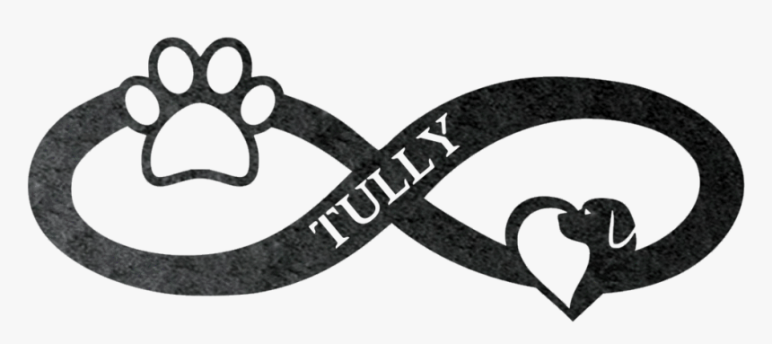 Infinity Paw Personalizable Metal Wall Sign - Infinity Sign Dog, HD Png Download