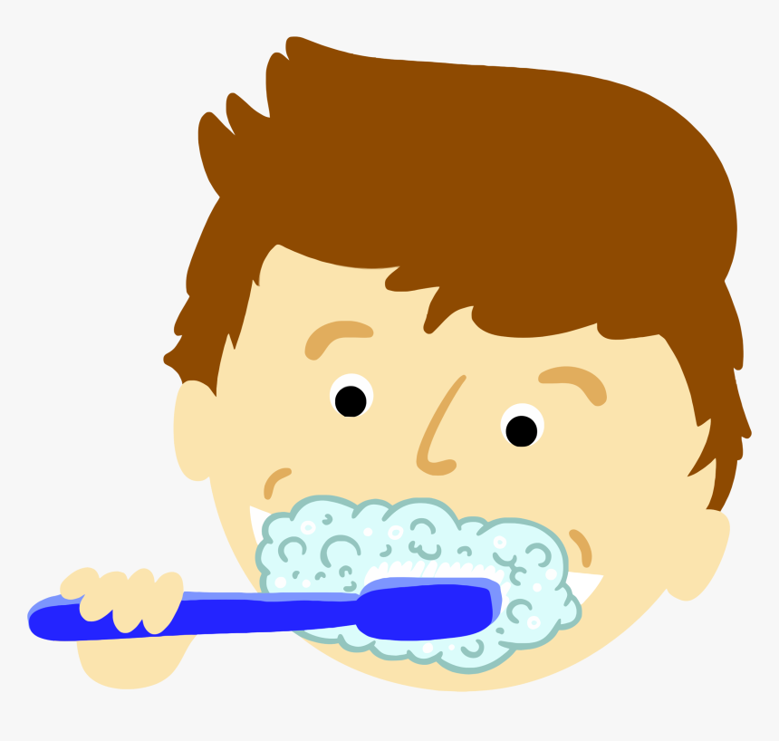 Boy Brushing Teeth Clip Arts - Clip Art Brushing Teeth, HD Png Download