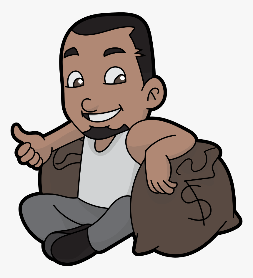 Cartoon Black Guy Png, Transparent Png