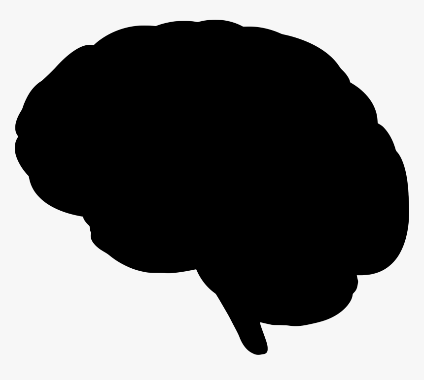 Silhouette Brain At Getdrawings - Brain Silhouette Clipart, HD Png Download