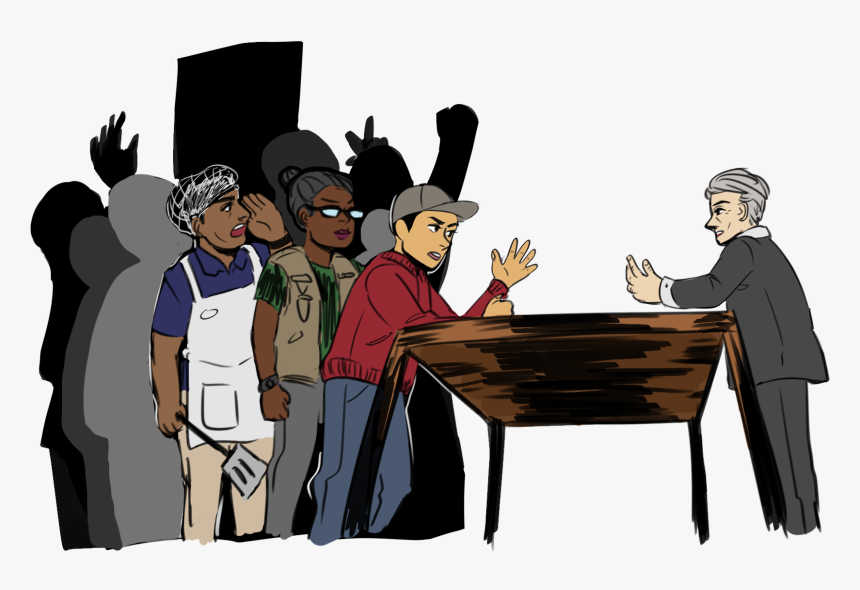 Transparent Sitting At Table Png - Cartoon, Png Download