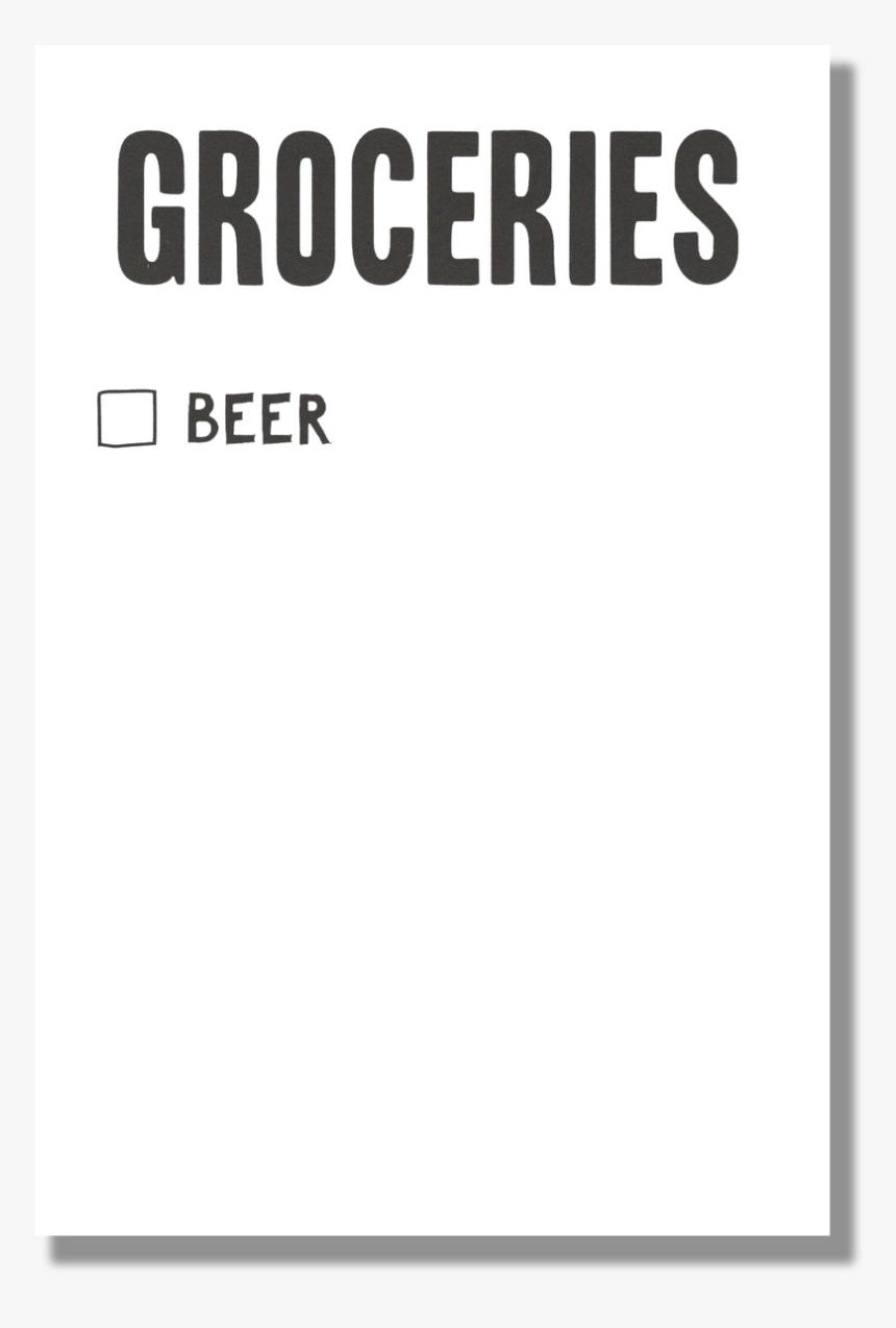 Beer Grocery Scratch Pad - Fashion Stylist, HD Png Download