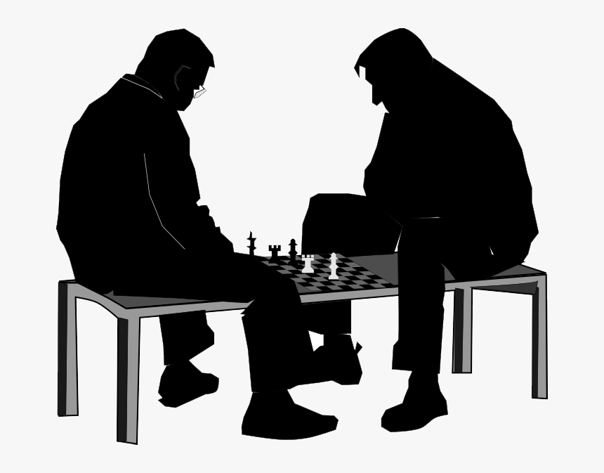 Chess Png Clipart - Playing Chess Silhouette Png, Transparent Png
