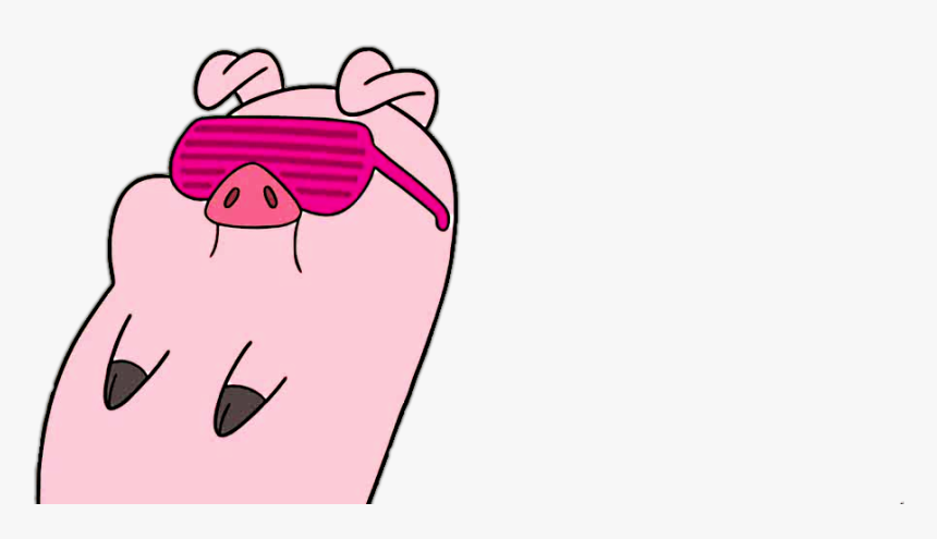 #pig #cartoon #shades #cool #transparent #png #freetoedit - Dibujos Gravity Falls Pato, Png Download