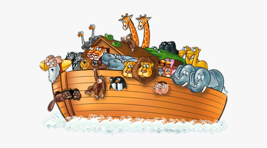 Noah S Ark Illustration - Animals Went In 2 By 2, HD Png Download