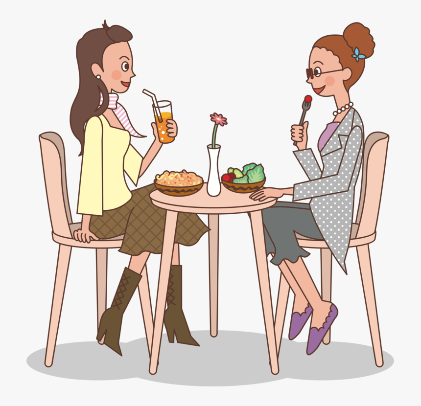 Human Behavior,girl,sitting - Ladies Who Lunch Free, HD Png Download
