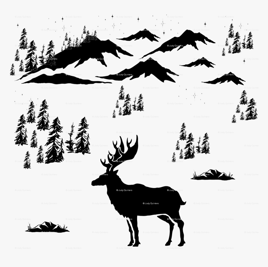 Transparent Elk Silhouette Png - Elk, Png Download
