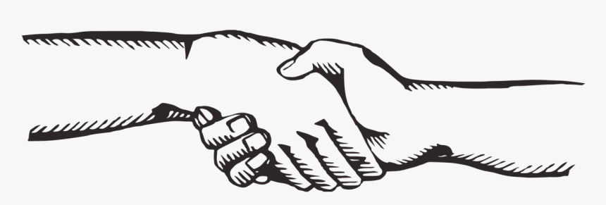 Silhouette Handshake Png, Transparent Png