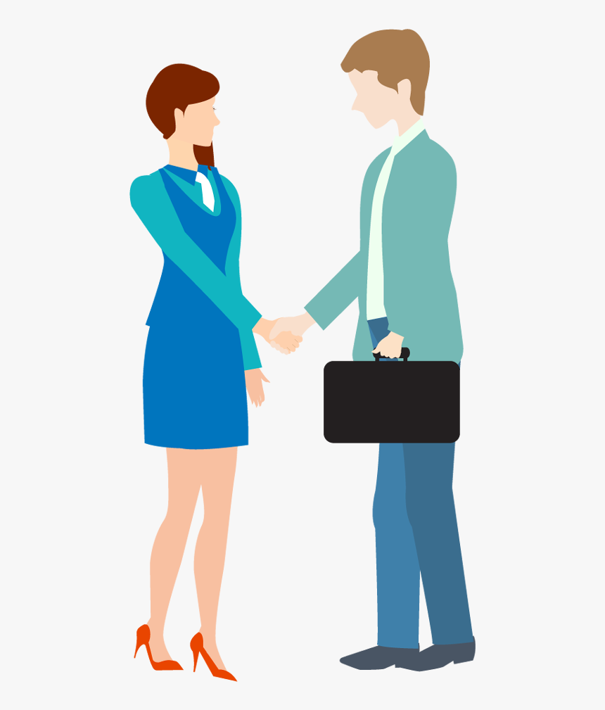 Businessperson Handshake Sales Clip Art - People Greeting Each Other, HD Png Download