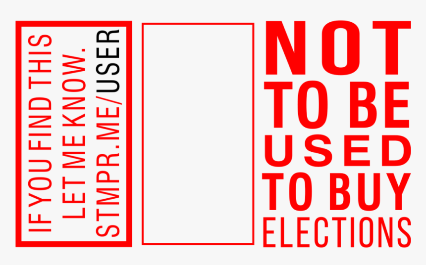Not To Be Used To Buy Elections - Parallel, HD Png Download