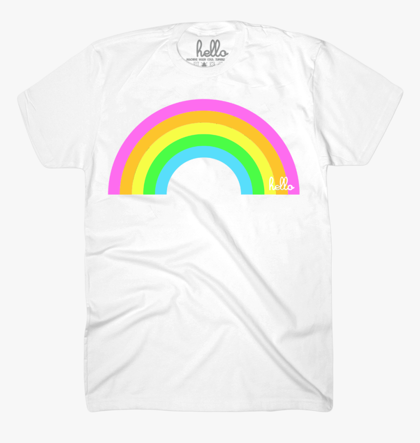 Rainbow Png Tshirt - Rainbow White T Shirt, Transparent Png