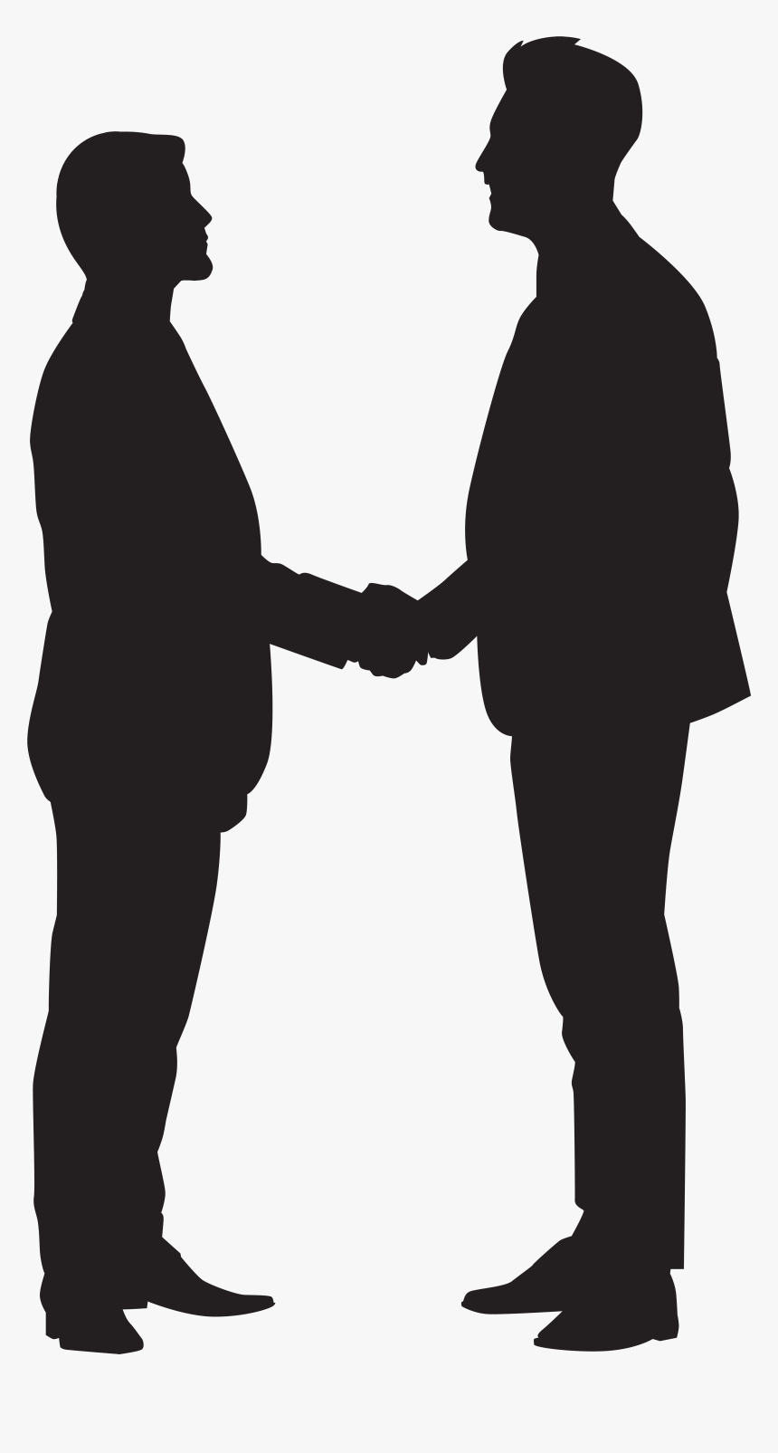 Men Shaking Hands Silhouette Png Clip Art Imageu200b - Men Shaking Hands Clipart, Transparent Png