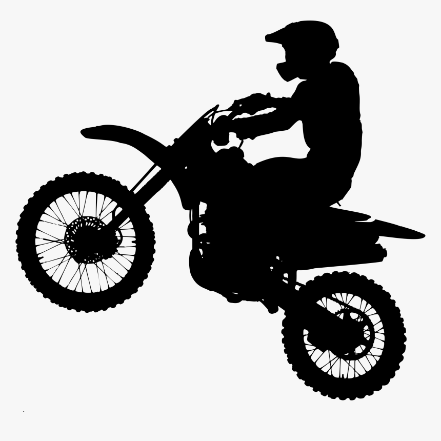 Dirt Bike Silhouette Png - Dirt Bike Silhouette, Transparent Png