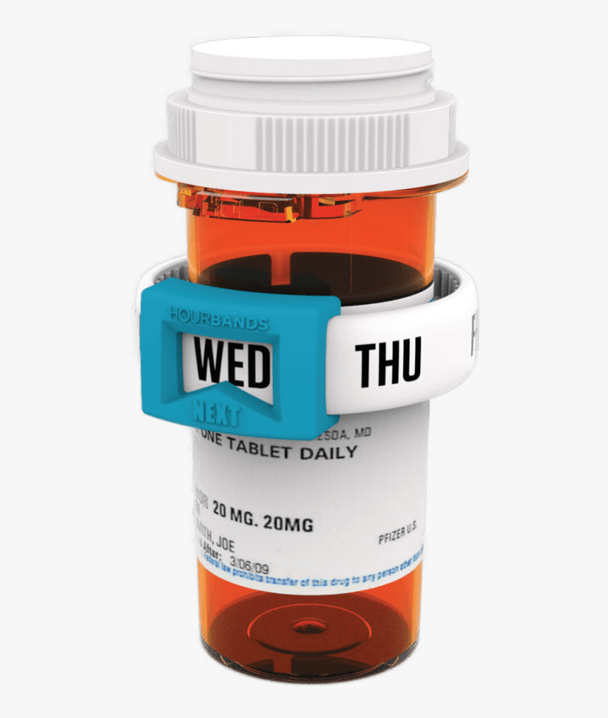 Hourbands Rendering On Pill Bottle - Thermos, HD Png Download