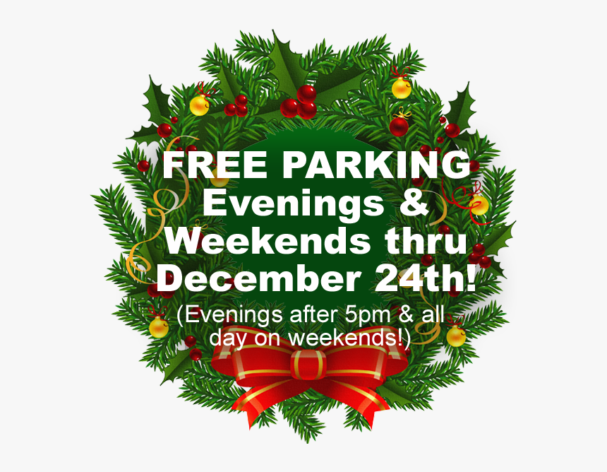 Socialize With Us - Christmas Wreath Vector Png, Transparent Png