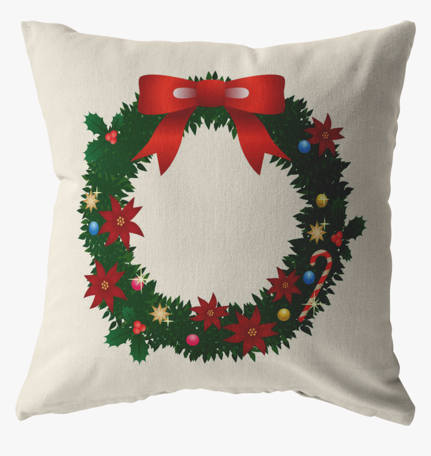Christmas Wreath Decorative Stuffed Pillows - Day International Plastic Bag Free Day, HD Png Download