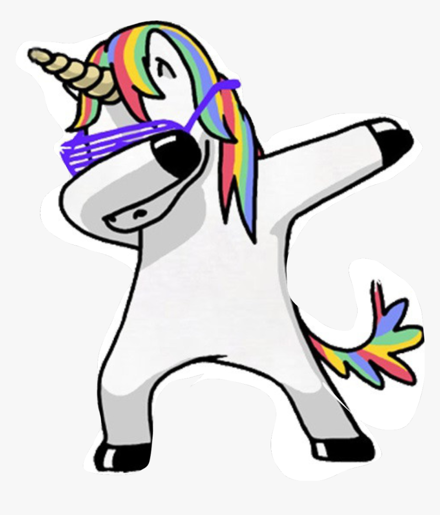 Transparent Clipart Büro - Dabbing Unicorn Png, Png Download
