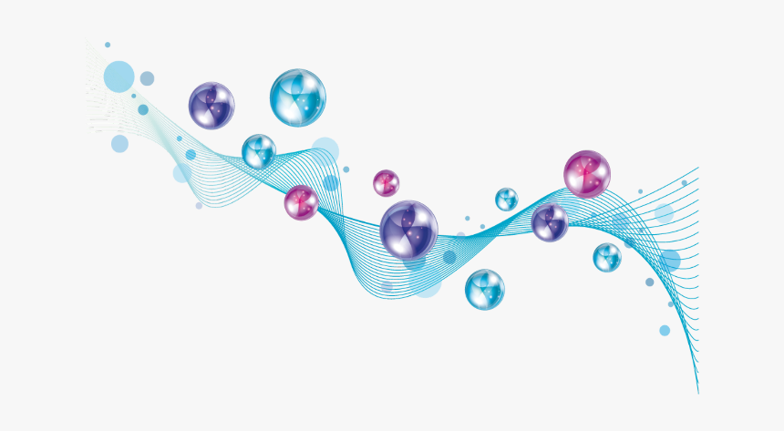 #mq #blue #bubbles #swirls #decorate #pearls - 科技 背景, HD Png Download