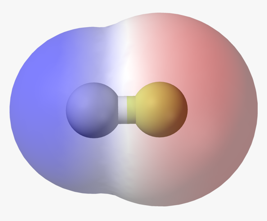 Hydrogen Fluoride Elpot Transparent 3d Balls - Van Der Waals Forces Molecule, HD Png Download