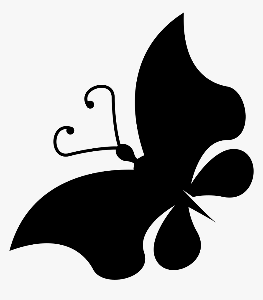 Butterfly Beautiful Shape Rotated To Left - Illustration, HD Png Download