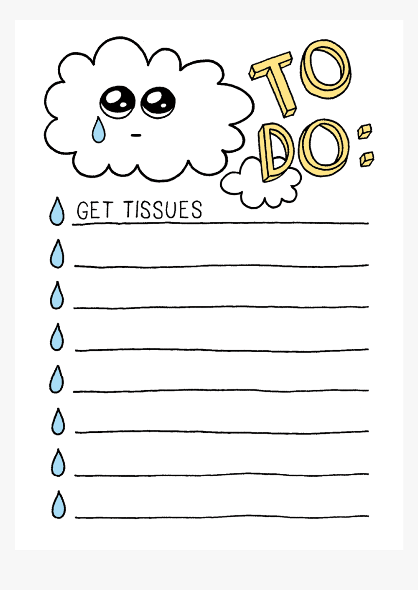 Get Tissues Notepad - Cartoon, HD Png Download