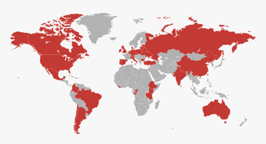 Map Of Activity - Bitcoin Energy Consumption World Map, HD Png Download