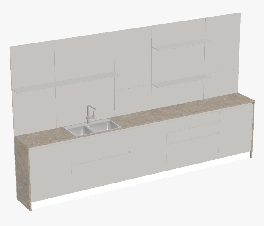 Preview Of Vida Kitchen Wall With Sink Unit - Sideboard, HD Png Download
