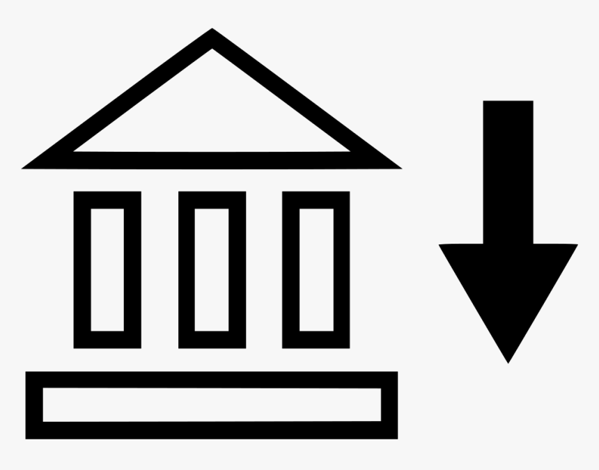 Banking Bank Loan Arrow Down Interest Rate - Bank Interest Rate Png, Transparent Png