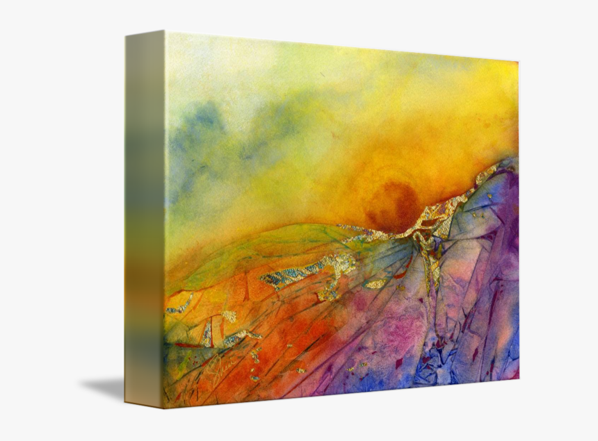 Acrylic Drawing Sunset Modern Art - Modern Art, HD Png Download