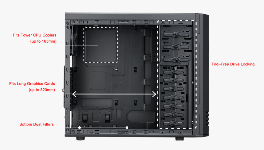 Bitfenix Shadow Black, HD Png Download