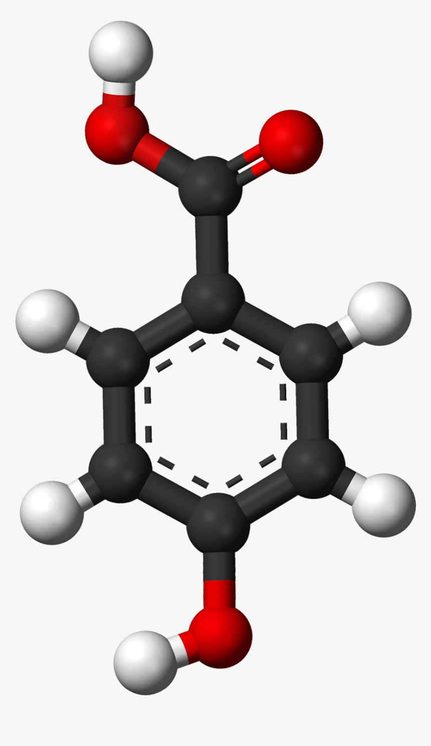 4 Hydroxybenzoic Ac - Salicylic Acid Ball And Stick, HD Png Download