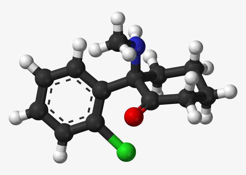 R Ketamine 3d Balls - Benzoic Acid 3d Structure, HD Png Download