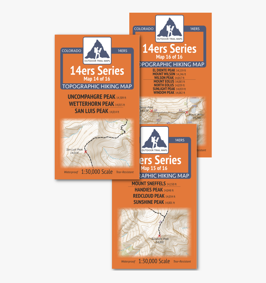 14ers Series San Juan Mountains Map Pack - Flyer, HD Png Download