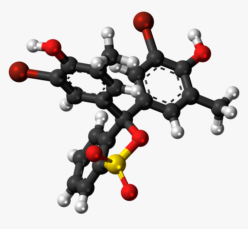 Bromocresol Purple Cyclic 3d Ball - Dithiocyanatobis Triphenylphosphine Nickel Ii, HD Png Download