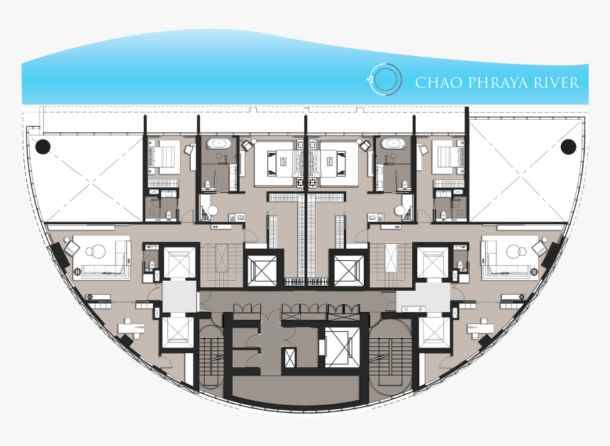 Banyan Tree Residence Riverside Bangkok Floor Plan, HD Png Download