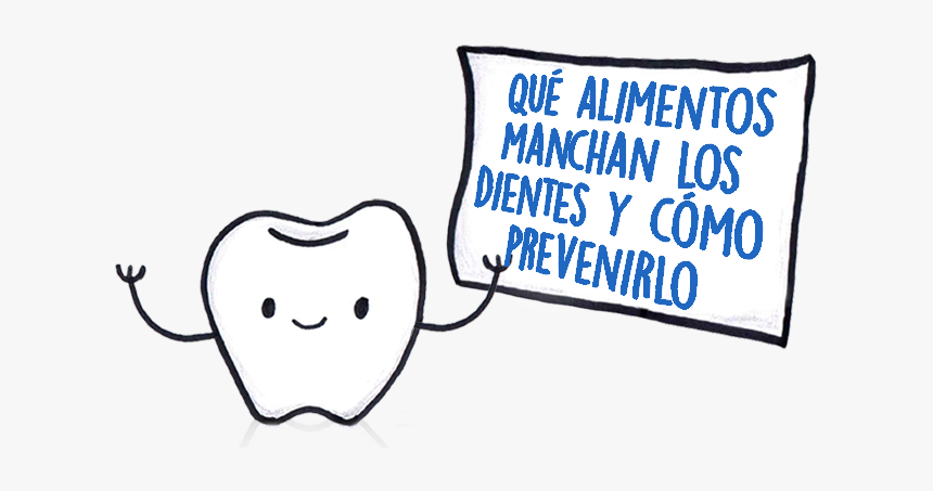 Qué Alimentos Manchan Los Dientes Y Cómo Prevenirlo - Line Art, HD Png Download