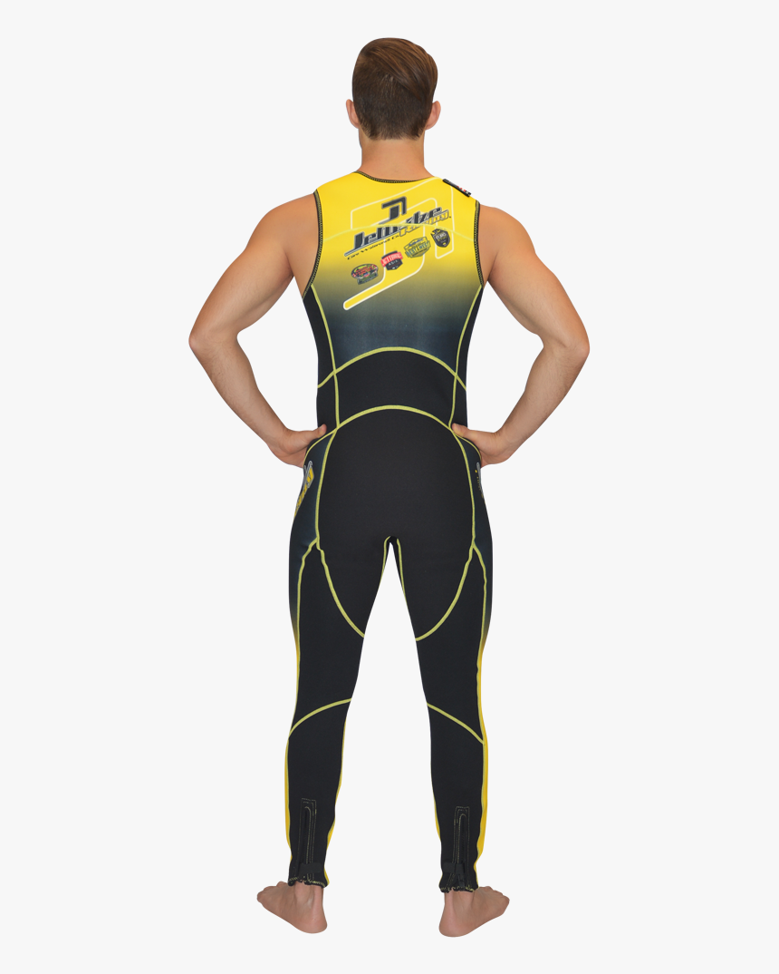 Classic Yellow Wetsuit Jet Ski Ride Race Jetski Png - Spandex, Transparent Png