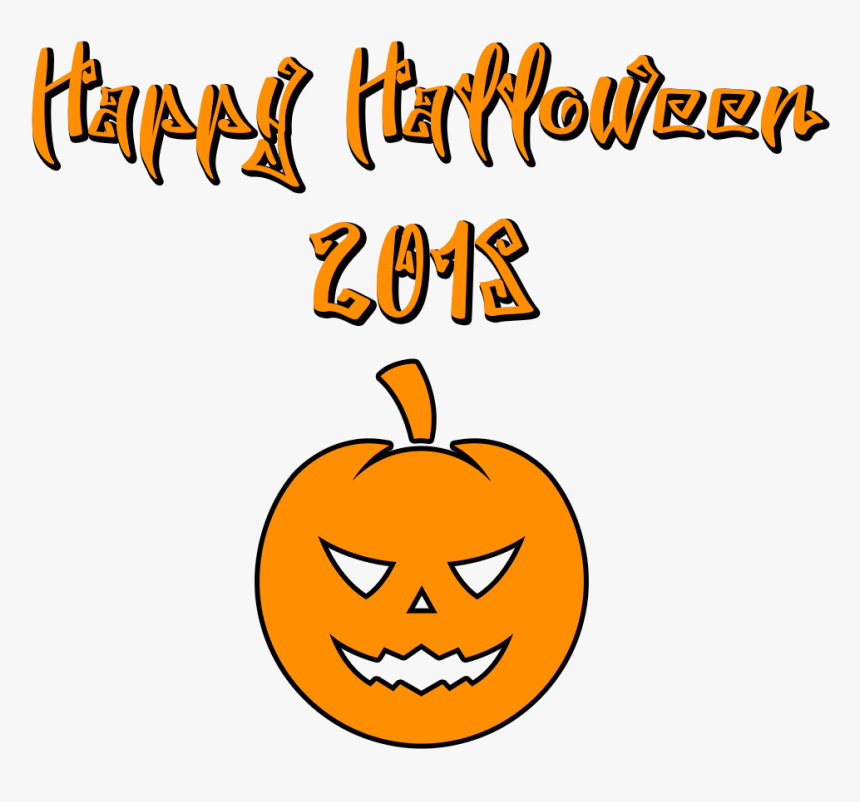 Happy Halloween 2018 Scary Font Round Pumpkin - Pumpkin Transparent Happy Halloween, HD Png Download