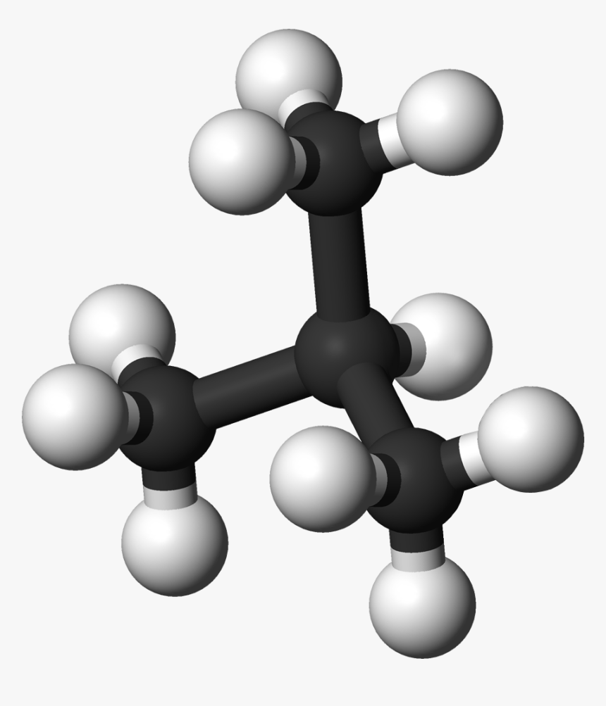 Isobutane 3d Balls - Compact Molecules, HD Png Download