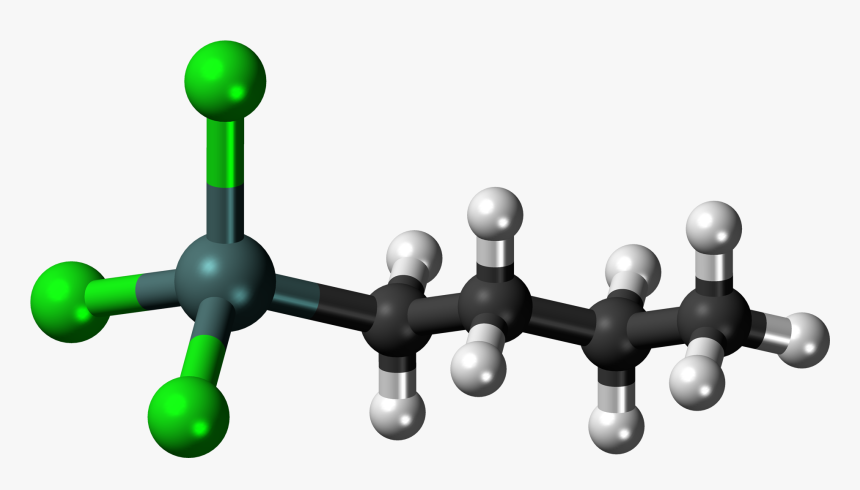 Butyltin Trichloride 3d Ball , Png Download - Molecular Shape Of Carbon, Transparent Png