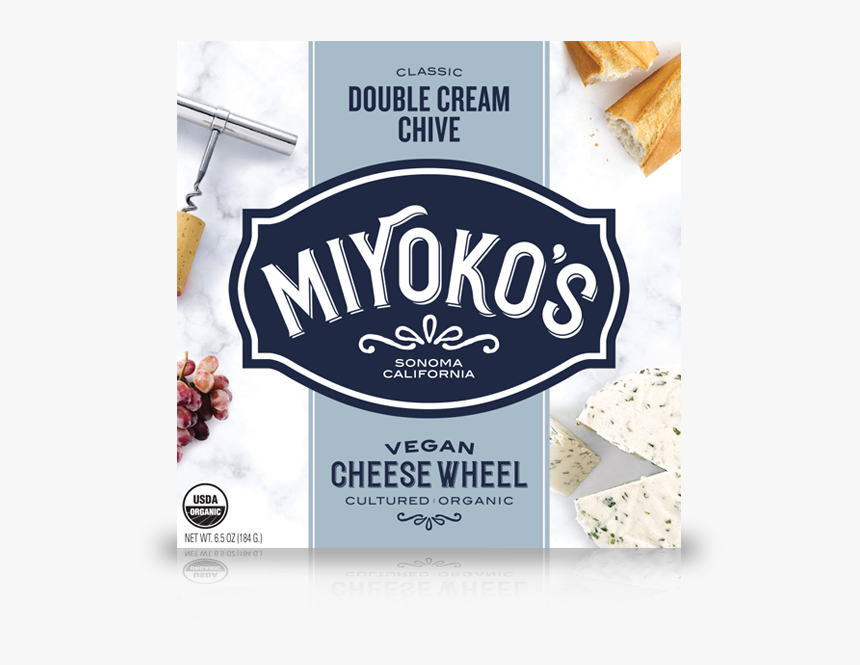Miyoko S Vegan Cheese - Miyoko Classic Double Cream Chive, HD Png Download