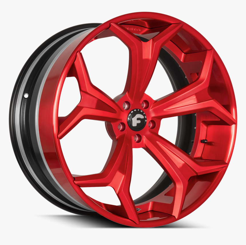 Forgiato Wheels,forgiato Series,f2 - Forgiato Wheels 22 Red, HD Png Download